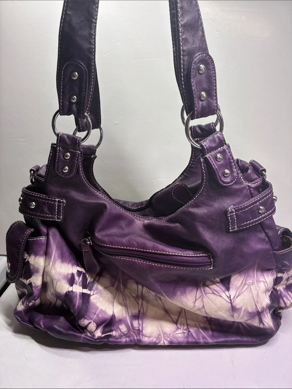 Angel Kiss 2 Top Zipper, Multi pocket Handbag Purse, Adjustable Straps - Picture 4 of 14